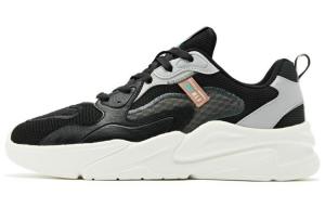 Кроссовки мужские толстые низкие черный серый Qiaodan