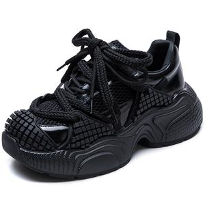 Устойчивые к истиранию дышащие низкие массивные кроссовки для женщин ZUOSAISI, Black