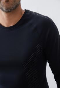 Топ с длинными рукавами 2 PACK Pier One Sport, черный