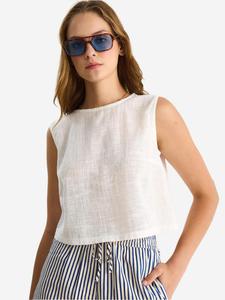 Bianco Lucci Топ в крапинку белого цвета