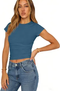 Футболка для женщин Basic Slim Fit с коротким рукавом и круглым вырезом