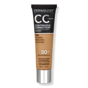 Коррекция тона кожи с помощью CC-крема, SPF 50+ Dermablend, 50N (tan)