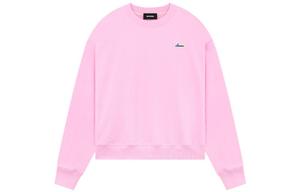 Свитшот хлопковый с логотипом WE11DONE, светло-розовый