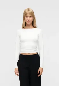 Топ с длинными рукавами и плоским вырезом-лодочкой Hollister Co., White