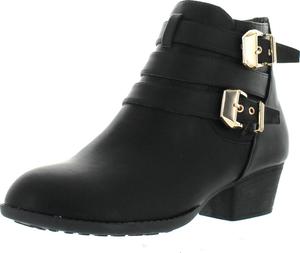 Женские ботильоны TOP Moda Cl-14 с ремешками и пряжками на низком каблуке, Black-1