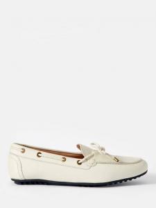 Кожаные туфли салли на палубе Mint Velvet, цвет Natural Cream