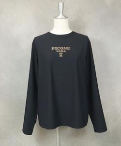 Пуловер из велюра с принтом Studio Picone, цвет Black (001)