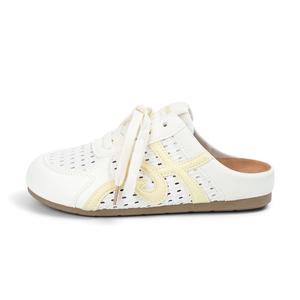 Женские сандалии с закрытым носком, устойчивые к истиранию и запаху HUANQIU, Beige Yellow