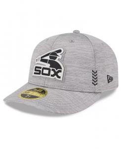 Мужская серая бейсболка Chicago White Sox 2024 Clubhouse Low Profile 59FIFTY Fitted New Era