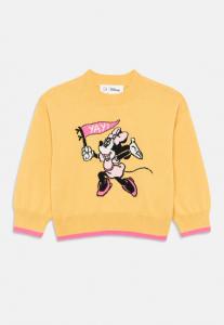 Джемпер GAP BABYGAP × DISNEY MINNIE MOUSE RELAXED INTARSIA SWEATER, Mustard Yellow