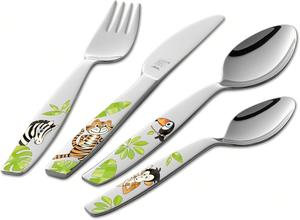 Детский набор столовых приборов Zwilling, 4 предмета, дизайн «Джунгли», НОВЫЙ в оригинальной упаковке