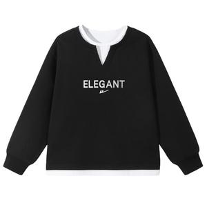 Детский свитшот с круглым вырезом Moderate WARRIOR, черный/h in flight