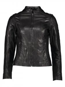 Bugatti Черная кожаная куртка