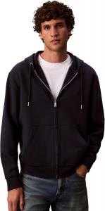 Мужская флисовая толстовка с капюшоном Calvin Klein с архивным логотипом и свободным кроем на молнии, Dark Sapphire