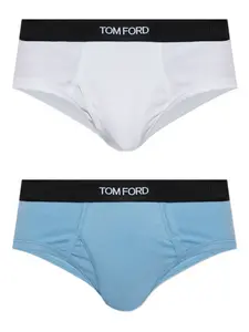 Трусы с логотипом на поясе (упаковка из двух штук) Tom Ford, белый