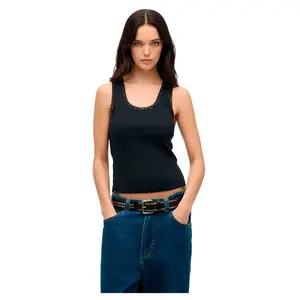 Футболка без рукавов Superdry Vintage Lace Trim, синий