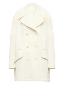 Двубортное пальто MM6 Maison Margiela, нейтральный