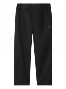 Брюки Burberry Kids с аппликацией EKD, черный