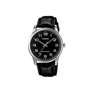 CASIO Часы G Shock MTP V001L 1B, Silver Black Watch Dial