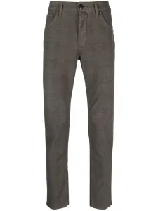 Брюки скинни в клетку JACOB COHEN, коричневый