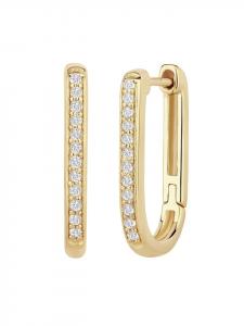 Glanzstücke München Серьги из стерлингового серебра с топазом в оправе из желтого золота