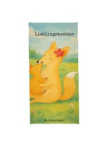 Mr. & Mrs. Panda Спортивное полотенце с изображением лисы и надписью пастельно-серого цвета