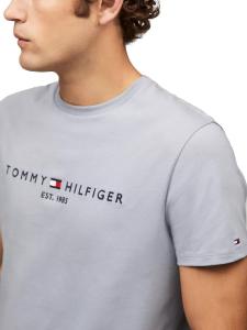 Мужская футболка Tommy Hilfiger Regular Fit с вышитым логотипом Tommy, коллекция 2024, размер L, белая, Rich Grey