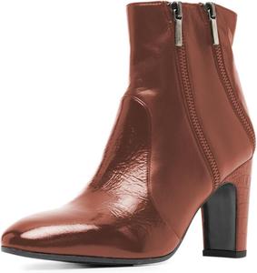 Женские модные ботильоны YDN, с круглым носком, массивным высоким каблуком, боковой молнией, для вечеринок, работы и повседневной носки, размеры 4-16 US, Brown