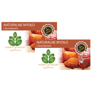100% натуральное мыло на растительной основе с янтарем, 2 шт. Powrót Do Natury
