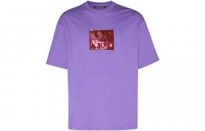 Футболка с графическим патчем Acne Studios, цвет ирис