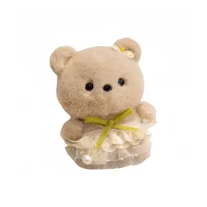 Подвеска/плюшевая кукла Sweetheart Bear с заячьими ушками высота 13см Fat Fat Dragon