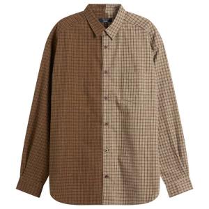 Рубашка из фланелевой ткани Comme Des Garçons Homme, хаки