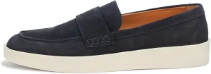 Мужские лоферы BOSS из замши цвета глины, темно-синий