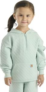 Carhartt девочки худи с длинным рукавом и молнией до середины, Pastel Green