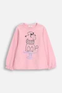 Детская хлопковая кофта с длинным рукавом Coccodrillo, розовый