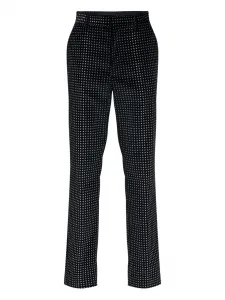 Брюки строгого кроя с принтом MM6 Maison Margiela, черный