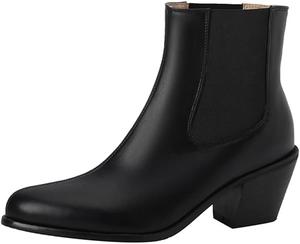 Женские ботильоны MRKEWUNEY с острым носком и каблуком-блоком в стиле Челси, 81 Black