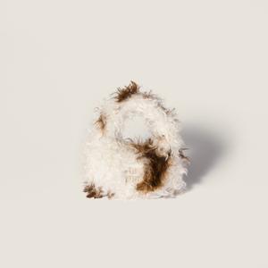 Сумка Wander из мохера MIU MIU, коричневый