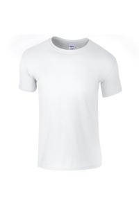 Мягкая футболка с короткими рукавами Gildan, белый