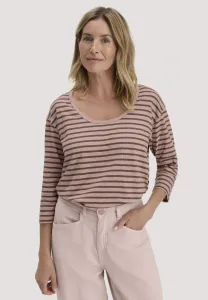 Топ с длинными рукавами из легкой фактурной ткани Hessnatur, Rosé