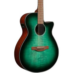 Ibanez AEG70 Flamed Maple Top Grand Concert Акустически-Электрическая Гитара Emerald Burst