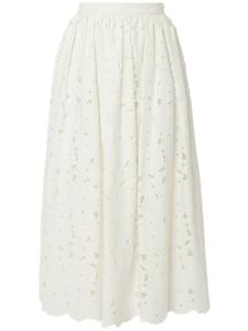 ERDEM юбка миди со сборками, белый