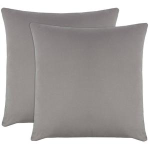 Наволочка Zollner 00000539 2er-Set, серо-коричневый - глубина: 80 см