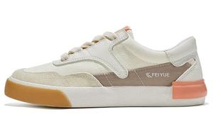Женские низкие кеды для скейтбординга бежевый хаки Feiyue, экрю
