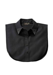 Блуза GOLDNER nkragen mit Schmucksteinchen, черный