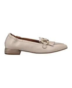 Стильные кожаные балетки с бахромой Mjus, бежевый