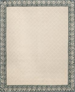 Ковер SAFAVIEH, 244 x 305 см, - коллекция Total Performance - большой - Ivory & Blue, ручной работы, с каймой, идеально для гостиной, спальни, офиса, столовой (TLP755E)