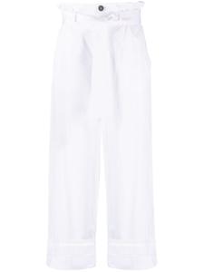 Lorena Antoniazzi брюки с завышенной талией и поясом, белый