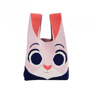 Disney Полиэстеровая вязаная сумка унисекс зелёная розовая чёрная белая фиолетовая розово-красная, Judy