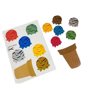 Мороженое, головоломка для левого полушария мозга, изучение цветов, картографирование, деревянное мороженое Inna marka